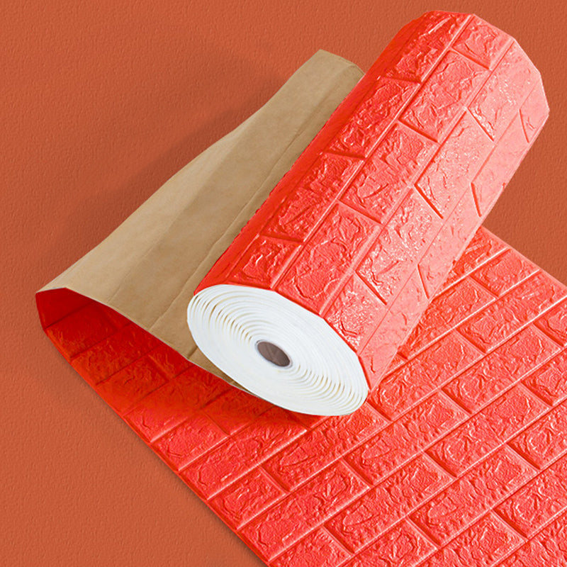 3D Wall Plate Modern Style Minimalist Home Living Room Wall Panel Red 16.5' (5m) Clearhalo 'Flooring 'Home Improvement' 'home_improvement' 'home_improvement_wall_paneling' 'Wall Paneling' 'wall_paneling' 'Walls & Ceilings' Walls and Ceiling' 6367406