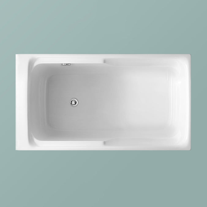 Back to Wall Small Tub Modern Soaking Rectangular Bathroom Bathtub Tub Only Clearhalo 'Bathroom Remodel & Bathroom Fixtures' 'Bathtubs' 'Home Improvement' 'home_improvement' 'home_improvement_bathtubs' 'Showers & Bathtubs' 6367769