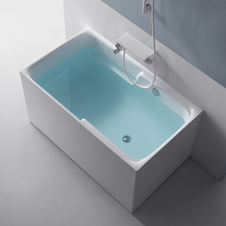 Back to Wall Small Tub Modern Soaking Rectangular Bathroom Bathtub Clearhalo 'Bathroom Remodel & Bathroom Fixtures' 'Bathtubs' 'Home Improvement' 'home_improvement' 'home_improvement_bathtubs' 'Showers & Bathtubs' 6367780