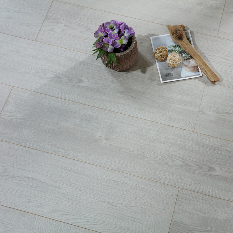 Light Wooden Laminate Plank Flooring Scratch Resistant Laminate Floor Silver Clearhalo 'Flooring 'Home Improvement' 'home_improvement' 'home_improvement_laminate_flooring' 'Laminate Flooring' 'laminate_flooring' Walls and Ceiling' 6380499