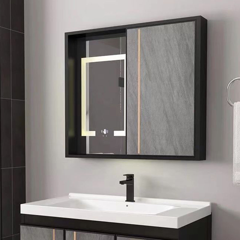 2 Doors Bathroom Vanity Grey Mirror Ceramic Top Wall Mount Vanity Set with Single Sink Clearhalo 'Bathroom Remodel & Bathroom Fixtures' 'Bathroom Vanities' 'bathroom_vanities' 'Home Improvement' 'home_improvement' 'home_improvement_bathroom_vanities' 6380593