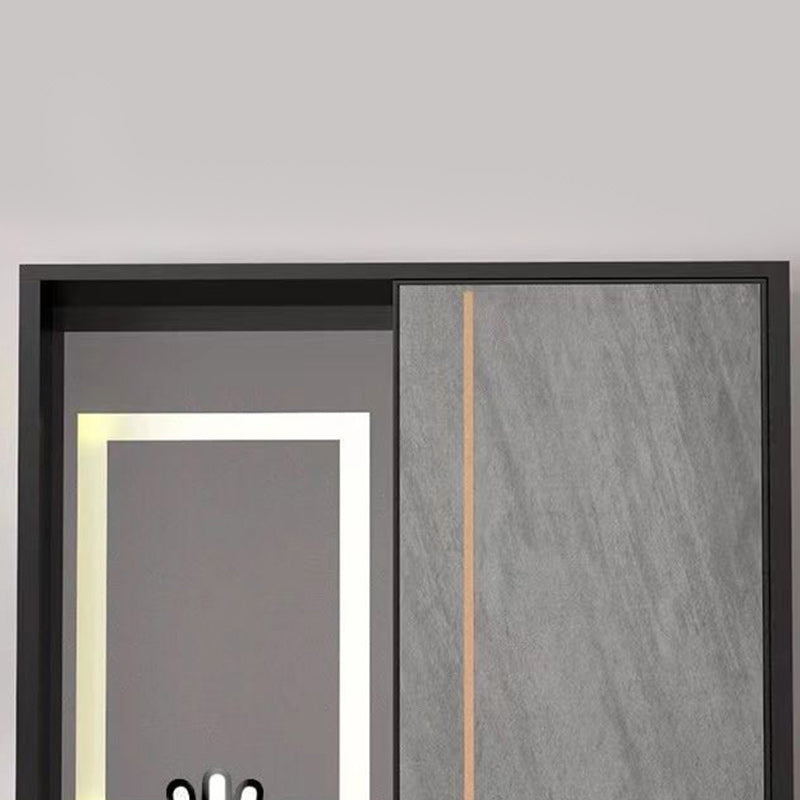 2 Doors Bathroom Vanity Grey Mirror Ceramic Top Wall Mount Vanity Set with Single Sink Clearhalo 'Bathroom Remodel & Bathroom Fixtures' 'Bathroom Vanities' 'bathroom_vanities' 'Home Improvement' 'home_improvement' 'home_improvement_bathroom_vanities' 6380605