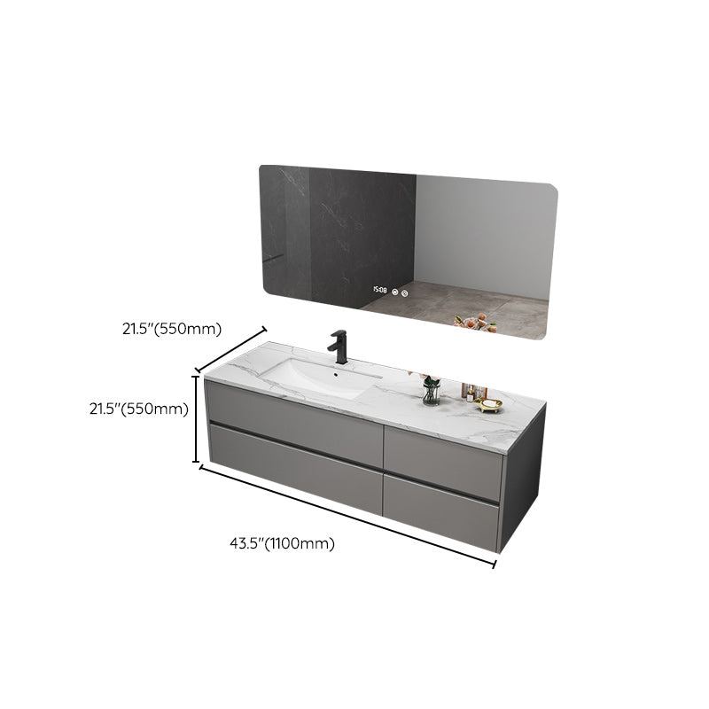 Modern Sink Vanity Wall Mount Bathroom Wooden Vanity Cabinet with Mirror Cabinet Clearhalo 'Bathroom Remodel & Bathroom Fixtures' 'Bathroom Vanities' 'bathroom_vanities' 'Home Improvement' 'home_improvement' 'home_improvement_bathroom_vanities' 6380629