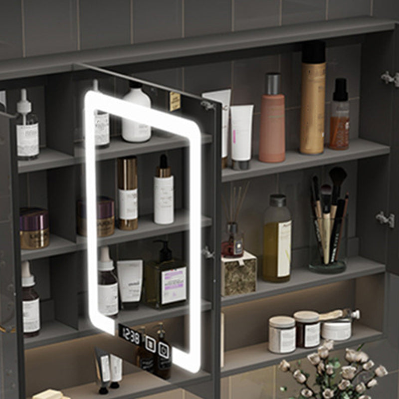 Modern Gray Sink Vanity Wall Mount Vanity Cabinet with Mirror Cabinet Clearhalo 'Bathroom Remodel & Bathroom Fixtures' 'Bathroom Vanities' 'bathroom_vanities' 'Home Improvement' 'home_improvement' 'home_improvement_bathroom_vanities' 6380696