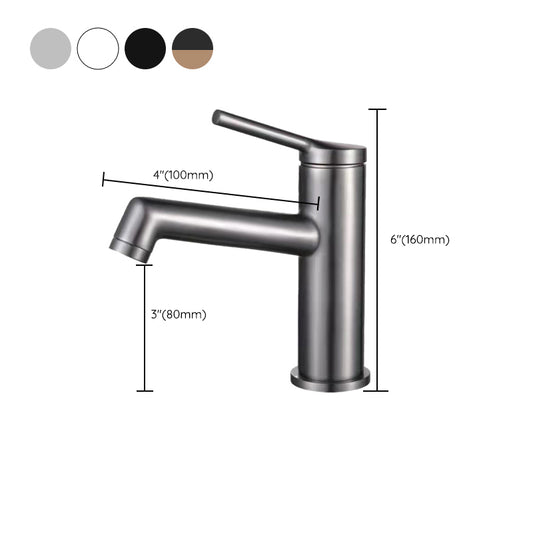 Contemporary Style Faucets Vessel Sink Bathroom Faucet with One Lever Handle Clearhalo 'Bathroom Remodel & Bathroom Fixtures' 'Bathroom Sink Faucets' 'Bathroom Sinks & Faucet Components' 'bathroom_sink_faucets' 'Home Improvement' 'home_improvement' 'home_improvement_bathroom_sink_faucets' 6380827