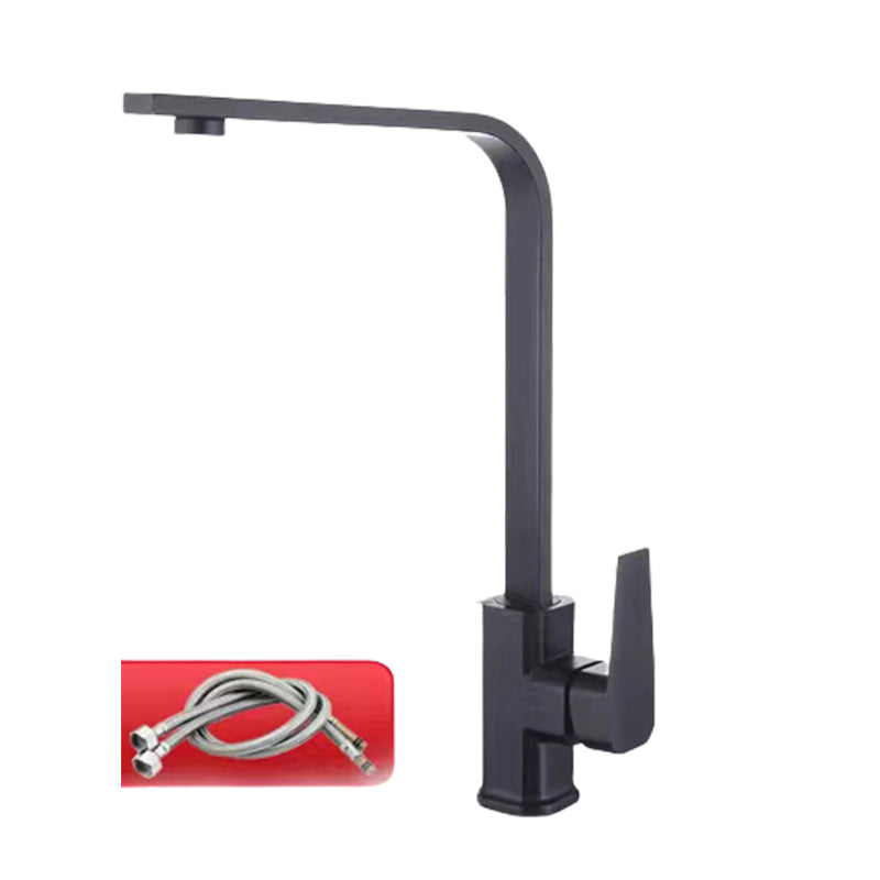 1-Handle Faucets Stainless Steel Touchless with Water Dispenser Standard Kitchen Faucets Black 24 Inches Clearhalo 'Home Improvement' 'home_improvement' 'home_improvement_kitchen_faucets' 'Kitchen Faucets' 'Kitchen Remodel & Kitchen Fixtures' 'Kitchen Sinks & Faucet Components' 'kitchen_faucets' 6380866