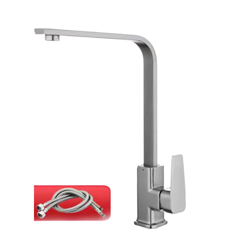 1-Handle Faucets Stainless Steel Touchless with Water Dispenser Standard Kitchen Faucets Grey 24 Inches Clearhalo 'Home Improvement' 'home_improvement' 'home_improvement_kitchen_faucets' 'Kitchen Faucets' 'Kitchen Remodel & Kitchen Fixtures' 'Kitchen Sinks & Faucet Components' 'kitchen_faucets' 6380869