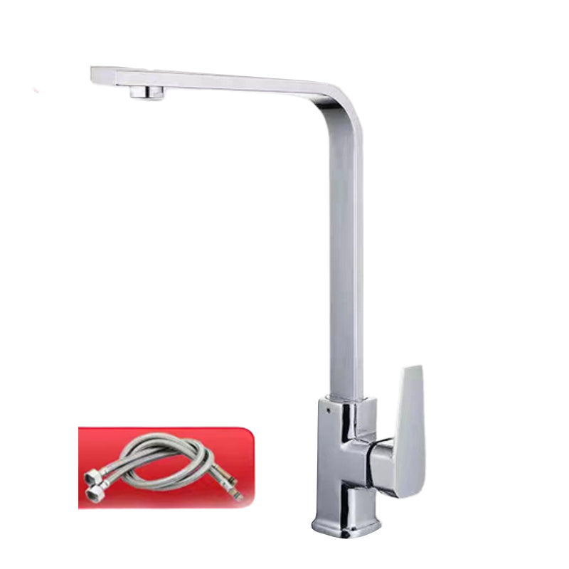 1-Handle Faucets Stainless Steel Touchless with Water Dispenser Standard Kitchen Faucets Silver 24 Inches Clearhalo 'Home Improvement' 'home_improvement' 'home_improvement_kitchen_faucets' 'Kitchen Faucets' 'Kitchen Remodel & Kitchen Fixtures' 'Kitchen Sinks & Faucet Components' 'kitchen_faucets' 6380873