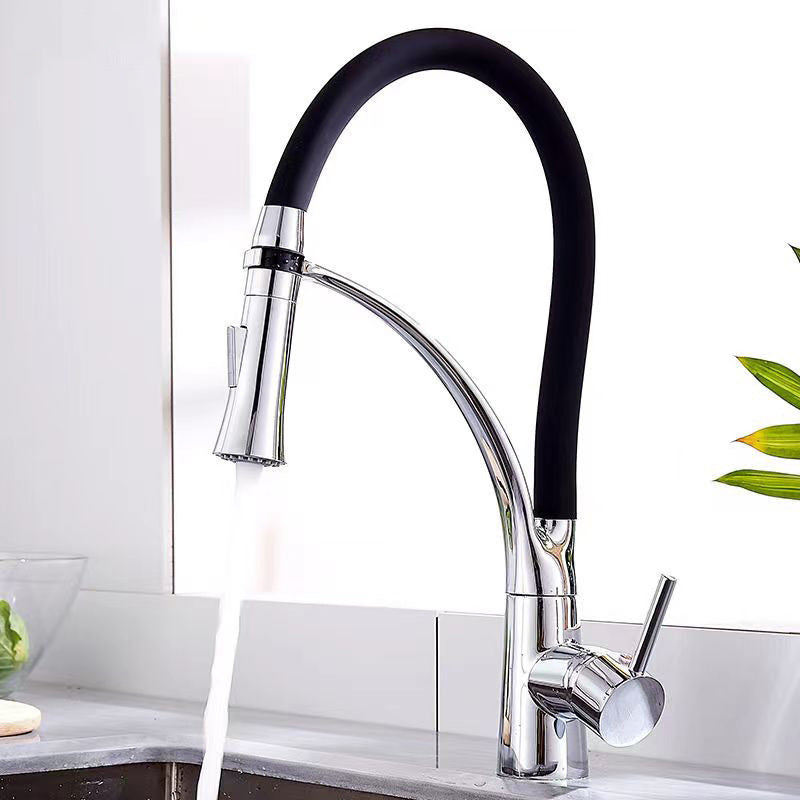 Modern 1-Handle Faucets Copper Touchless with Water Dispenser Standard Kitchen Faucet Clearhalo 'Home Improvement' 'home_improvement' 'home_improvement_kitchen_faucets' 'Kitchen Faucets' 'Kitchen Remodel & Kitchen Fixtures' 'Kitchen Sinks & Faucet Components' 'kitchen_faucets' 6380933