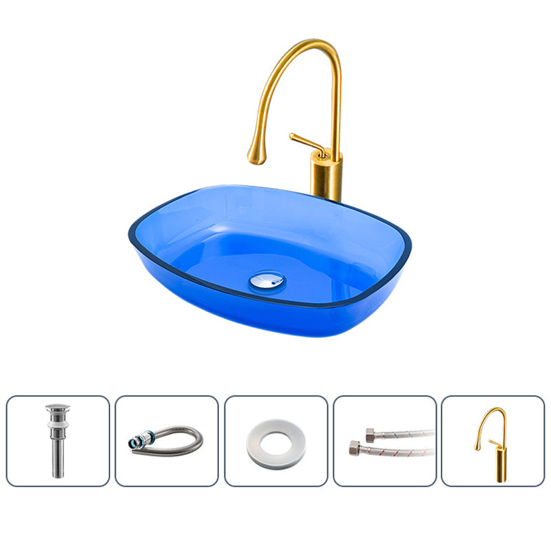 Modern Vessel Sink Oval Glass with Pop-Up Drain and Faucet Vessel Bathroom Sink 21"L x 16"W x 4"H Blue Sink with Faucet Clearhalo 'Bathroom Remodel & Bathroom Fixtures' 'Bathroom Sinks & Faucet Components' 'Bathroom Sinks' 'bathroom_sink' 'Home Improvement' 'home_improvement' 'home_improvement_bathroom_sink' 6381005