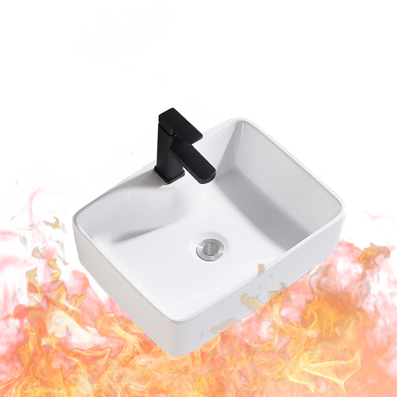 Modern Wall Mount Bathroom Sink Porcelain with Pop-Up Drain and Faucet Vessel Sink Clearhalo 'Bathroom Remodel & Bathroom Fixtures' 'Bathroom Sinks & Faucet Components' 'Bathroom Sinks' 'bathroom_sink' 'Home Improvement' 'home_improvement' 'home_improvement_bathroom_sink' 6381028