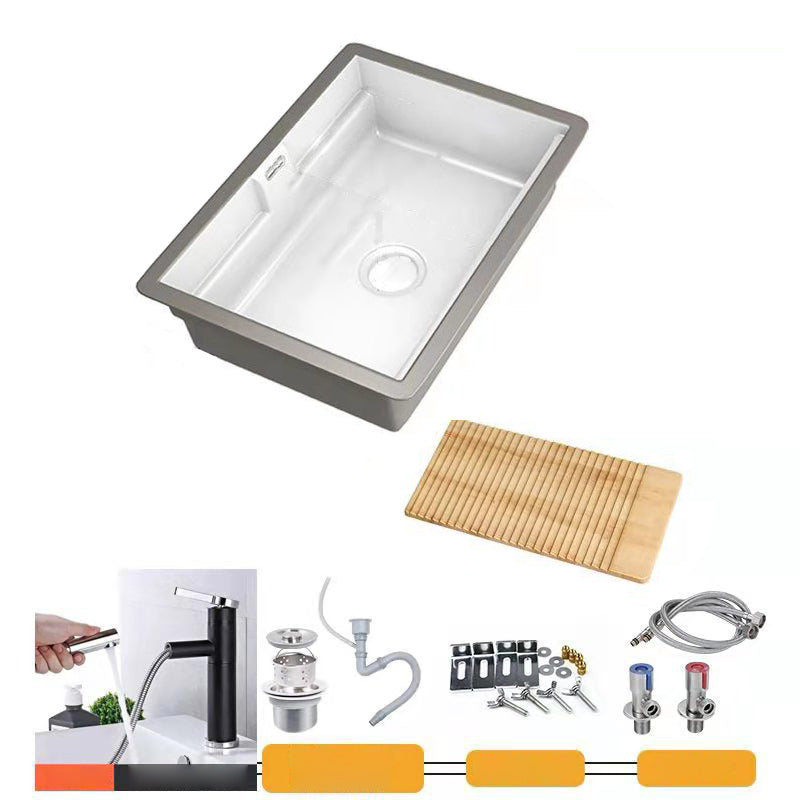 Modern Undermount Vanity Sink Rectangular Porcelain with Overflow and Faucet Vessel 20"L x 18"W x 10"H Sink with Faucet Clearhalo 'Bathroom Remodel & Bathroom Fixtures' 'Bathroom Sinks & Faucet Components' 'Bathroom Sinks' 'bathroom_sink' 'Home Improvement' 'home_improvement' 'home_improvement_bathroom_sink' 6381044