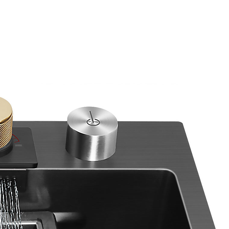 Modern Workstation Ledge Stainless Steel with Accessories and Basket Strainer Bar Sink Clearhalo 'Home Improvement' 'home_improvement' 'home_improvement_kitchen_sinks' 'Kitchen Remodel & Kitchen Fixtures' 'Kitchen Sinks & Faucet Components' 'Kitchen Sinks' 'kitchen_sinks' 6381195