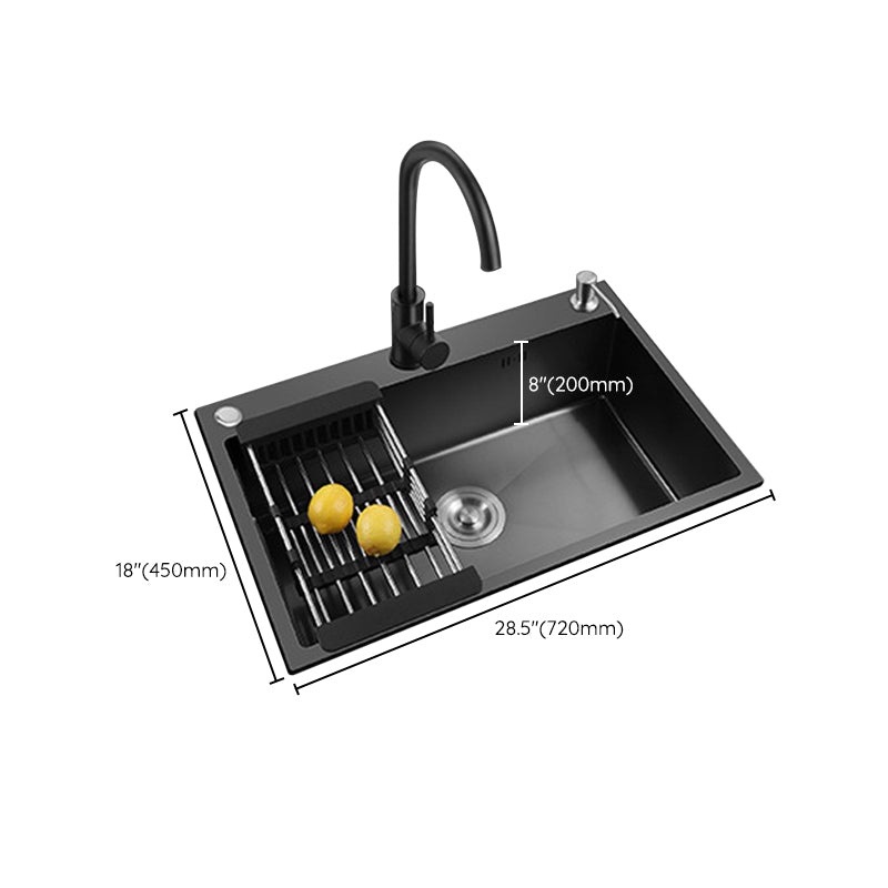 Modern Kitchen Sink Stainless Steel with Grid and Strainer Top-Mount Workstation Ledge Clearhalo 'Home Improvement' 'home_improvement' 'home_improvement_kitchen_sinks' 'Kitchen Remodel & Kitchen Fixtures' 'Kitchen Sinks & Faucet Components' 'Kitchen Sinks' 'kitchen_sinks' 6381222