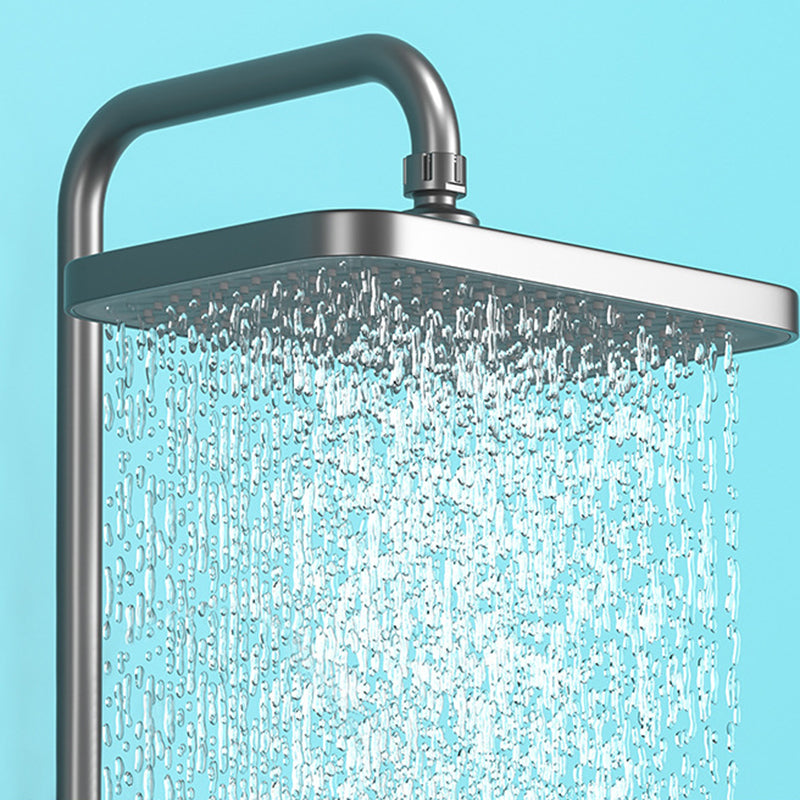 Modern Shower System Wall Mounted Spot Resist Rectangle Shower System with Hand Shower Clearhalo 'Bathroom Remodel & Bathroom Fixtures' 'Home Improvement' 'home_improvement' 'home_improvement_shower_faucets' 'Shower Faucets & Systems' 'shower_faucets' 'Showers & Bathtubs Plumbing' 'Showers & Bathtubs' 6381287