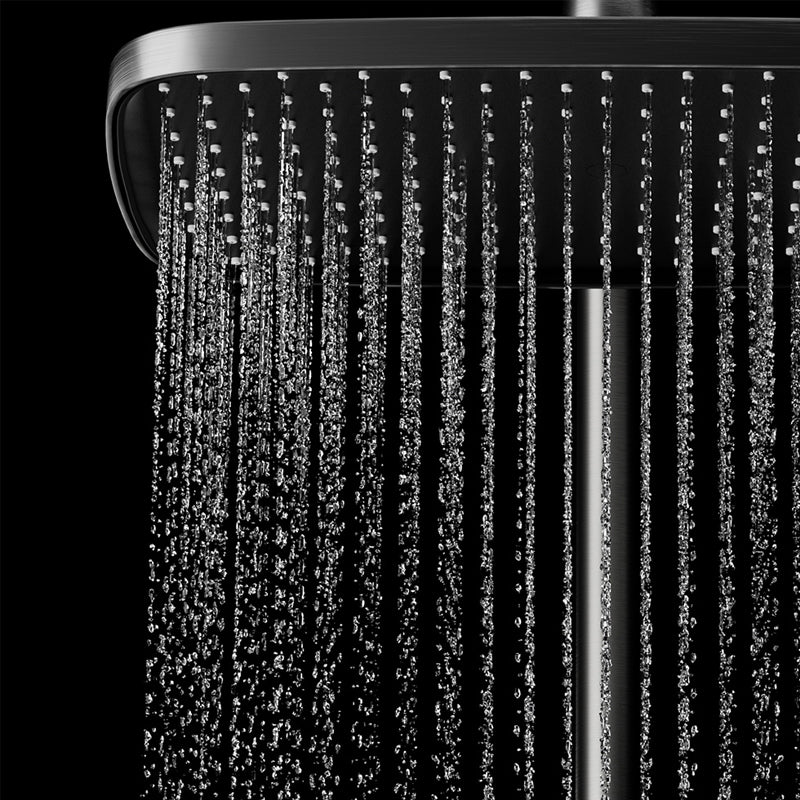 Modern Shower System Rectangle Handle Knob Wall Mounted Copper Shower System Clearhalo 'Bathroom Remodel & Bathroom Fixtures' 'Home Improvement' 'home_improvement' 'home_improvement_shower_faucets' 'Shower Faucets & Systems' 'shower_faucets' 'Showers & Bathtubs Plumbing' 'Showers & Bathtubs' 6381316