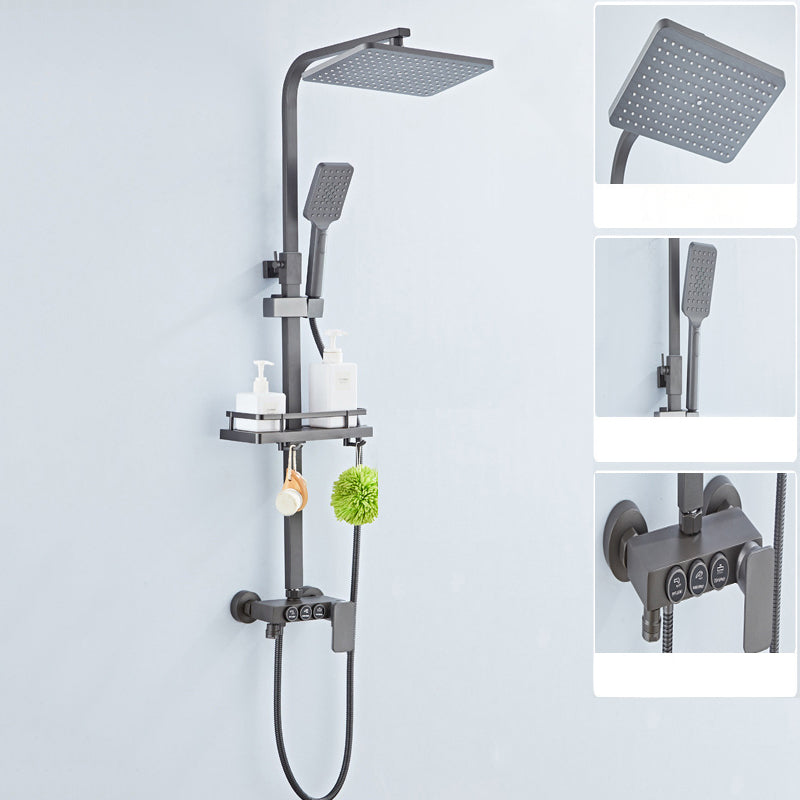 Contemporary Shower System Handheld Shower Head Slide Bar Wall Mounted Shower Set Silver 3 Currency Clearhalo 'Bathroom Remodel & Bathroom Fixtures' 'Home Improvement' 'home_improvement' 'home_improvement_shower_faucets' 'Shower Faucets & Systems' 'shower_faucets' 'Showers & Bathtubs Plumbing' 'Showers & Bathtubs' 6381342