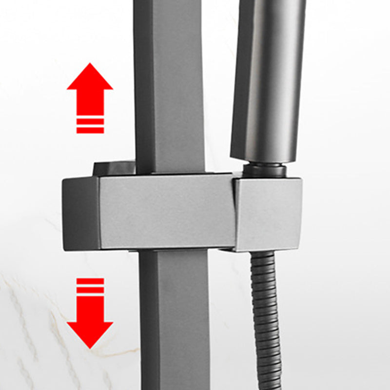 Contemporary Shower System Handheld Shower Head Slide Bar Wall Mounted Shower Set Clearhalo 'Bathroom Remodel & Bathroom Fixtures' 'Home Improvement' 'home_improvement' 'home_improvement_shower_faucets' 'Shower Faucets & Systems' 'shower_faucets' 'Showers & Bathtubs Plumbing' 'Showers & Bathtubs' 6381346