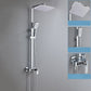 Contemporary Shower System Handheld Shower Head Slide Bar Wall Mounted Shower Set Gun Grey 3 Thermostatic Clearhalo 'Bathroom Remodel & Bathroom Fixtures' 'Home Improvement' 'home_improvement' 'home_improvement_shower_faucets' 'Shower Faucets & Systems' 'shower_faucets' 'Showers & Bathtubs Plumbing' 'Showers & Bathtubs' 6381347