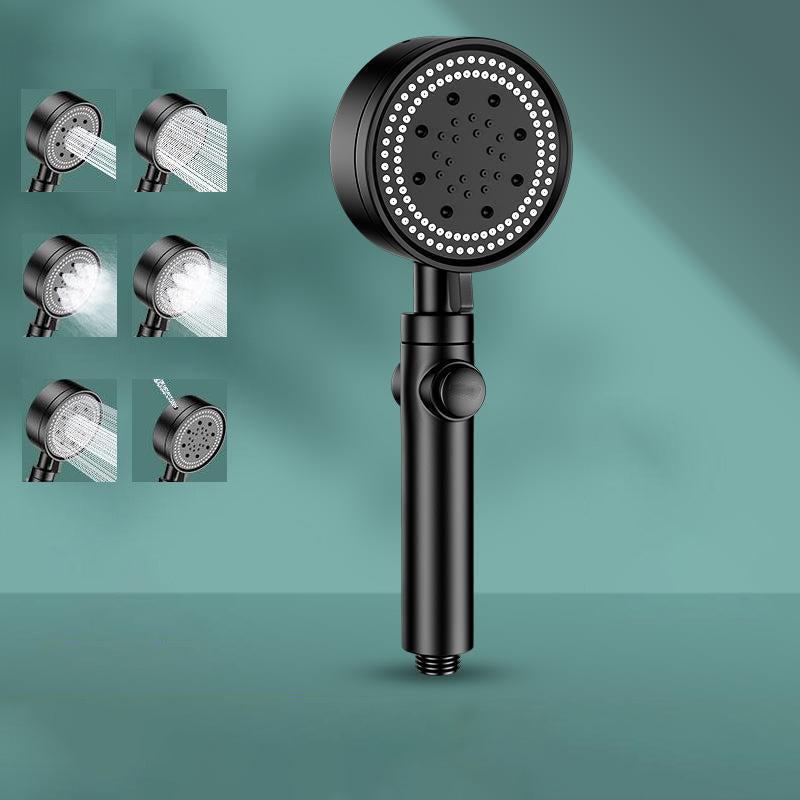 Adjustable Spray Pattern Shower Trim Stainless Steel Handheld Shower Head for Home Black Hand Shower None Clearhalo 'Bathroom Remodel & Bathroom Fixtures' 'Home Improvement' 'home_improvement' 'home_improvement_shower_heads' 'Shower Heads' 'shower_heads' 'Showers & Bathtubs Plumbing' 'Showers & Bathtubs' 6381443