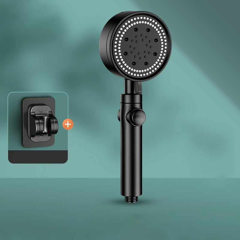 Adjustable Spray Pattern Shower Trim Stainless Steel Handheld Shower Head for Home Black Shower Head with Wall Pedestal None Clearhalo 'Bathroom Remodel & Bathroom Fixtures' 'Home Improvement' 'home_improvement' 'home_improvement_shower_heads' 'Shower Heads' 'shower_heads' 'Showers & Bathtubs Plumbing' 'Showers & Bathtubs' 6381447