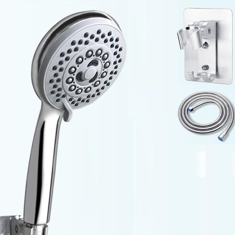 Contemporary Style Shower Head Round Plastic Handheld Shower Head Shower Heads & Hose & Wall pedestal 2 meter Hose Clearhalo 'Bathroom Remodel & Bathroom Fixtures' 'Home Improvement' 'home_improvement' 'home_improvement_shower_heads' 'Shower Heads' 'shower_heads' 'Showers & Bathtubs Plumbing' 'Showers & Bathtubs' 6381465