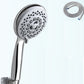 Contemporary Style Shower Head Round Plastic Handheld Shower Head Shower Head with Hose 2 meter Hose Clearhalo 'Bathroom Remodel & Bathroom Fixtures' 'Home Improvement' 'home_improvement' 'home_improvement_shower_heads' 'Shower Heads' 'shower_heads' 'Showers & Bathtubs Plumbing' 'Showers & Bathtubs' 6381468