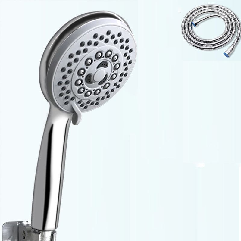 Contemporary Style Shower Head Round Plastic Handheld Shower Head Shower Head with Hose 2 meter Hose Clearhalo 'Bathroom Remodel & Bathroom Fixtures' 'Home Improvement' 'home_improvement' 'home_improvement_shower_heads' 'Shower Heads' 'shower_heads' 'Showers & Bathtubs Plumbing' 'Showers & Bathtubs' 6381468