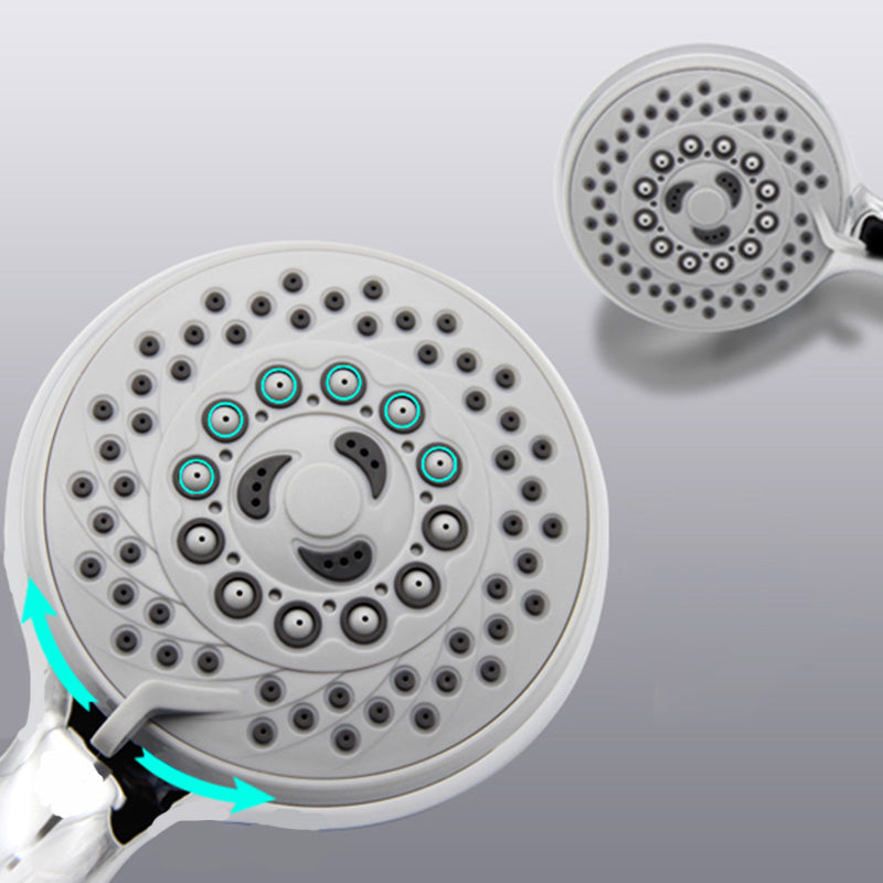 Contemporary Style Shower Head Round Plastic Handheld Shower Head Clearhalo 'Bathroom Remodel & Bathroom Fixtures' 'Home Improvement' 'home_improvement' 'home_improvement_shower_heads' 'Shower Heads' 'shower_heads' 'Showers & Bathtubs Plumbing' 'Showers & Bathtubs' 6381469