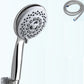 Contemporary Style Shower Head Round Plastic Handheld Shower Head Shower Head with Hose 1.5 meter Hose Clearhalo 'Bathroom Remodel & Bathroom Fixtures' 'Home Improvement' 'home_improvement' 'home_improvement_shower_heads' 'Shower Heads' 'shower_heads' 'Showers & Bathtubs Plumbing' 'Showers & Bathtubs' 6381470