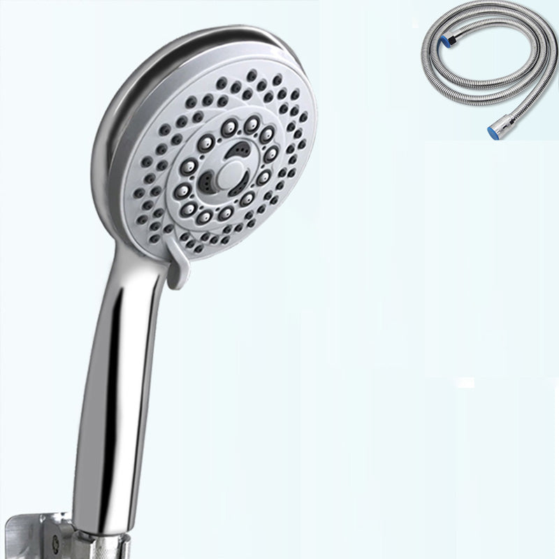 Contemporary Style Shower Head Round Plastic Handheld Shower Head Shower Head with Hose 1.5 meter Hose Clearhalo 'Bathroom Remodel & Bathroom Fixtures' 'Home Improvement' 'home_improvement' 'home_improvement_shower_heads' 'Shower Heads' 'shower_heads' 'Showers & Bathtubs Plumbing' 'Showers & Bathtubs' 6381470