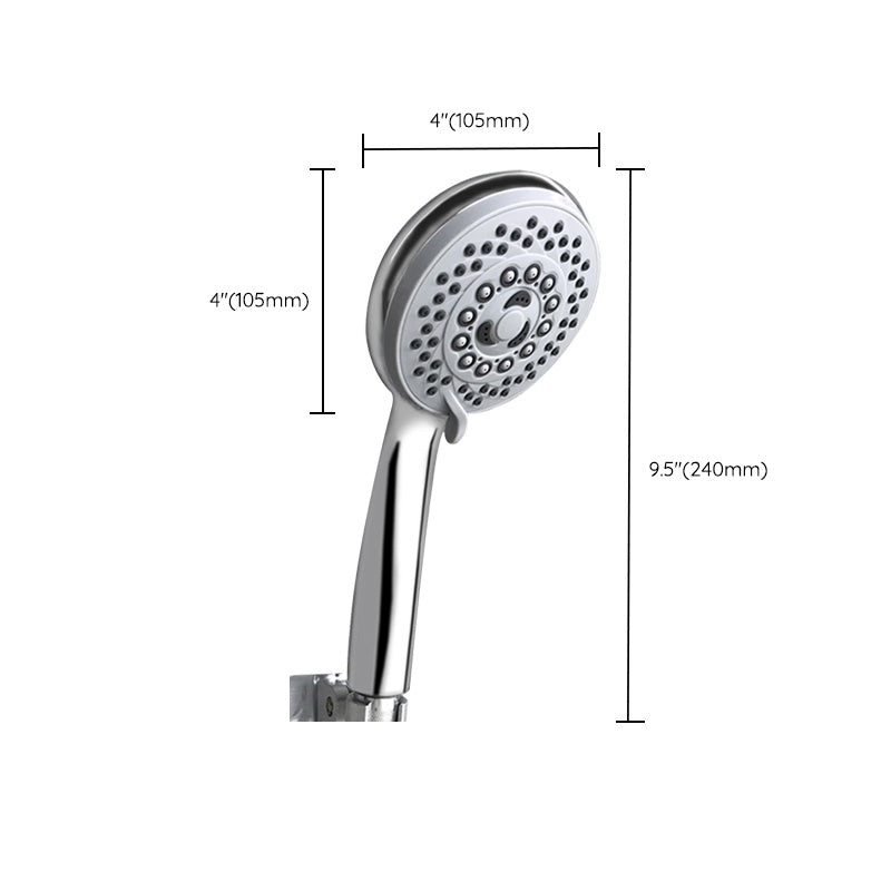 Contemporary Style Shower Head Round Plastic Handheld Shower Head Clearhalo 'Bathroom Remodel & Bathroom Fixtures' 'Home Improvement' 'home_improvement' 'home_improvement_shower_heads' 'Shower Heads' 'shower_heads' 'Showers & Bathtubs Plumbing' 'Showers & Bathtubs' 6381478