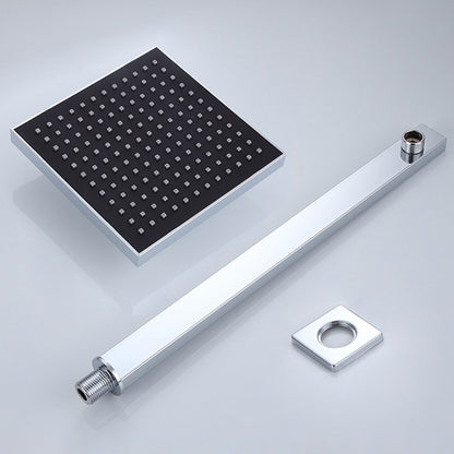 Modern Square Fixed Shower Head with Shower Arm Stainless Steel Wall-Mount Showerhead Clearhalo 'Bathroom Remodel & Bathroom Fixtures' 'Home Improvement' 'home_improvement' 'home_improvement_shower_heads' 'Shower Heads' 'shower_heads' 'Showers & Bathtubs Plumbing' 'Showers & Bathtubs' 6381508