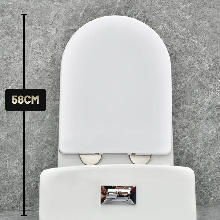 Modern White Flush Toilet Ceramic Elong One-Piece Toilet with Slow Close Seat Clearhalo 'Bathroom Remodel & Bathroom Fixtures' 'Home Improvement' 'home_improvement' 'home_improvement_toilets' 'Toilets & Bidets' 'Toilets' 6387017