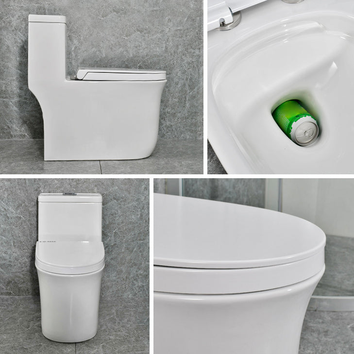 Modern White Flush Toilet Ceramic Elong One-Piece Toilet with Slow Close Seat Clearhalo 'Bathroom Remodel & Bathroom Fixtures' 'Home Improvement' 'home_improvement' 'home_improvement_toilets' 'Toilets & Bidets' 'Toilets' 6387026