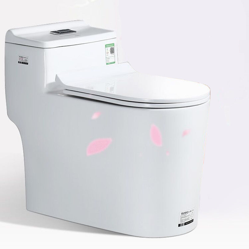 Siphon Jet Porcelain Toilet Bowl One-Piece Toilet Floor Mounted Urine Toilet Clearhalo 'Bathroom Remodel & Bathroom Fixtures' 'Home Improvement' 'home_improvement' 'home_improvement_toilets' 'Toilets & Bidets' 'Toilets' 6387048