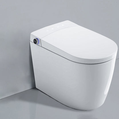 Modern 1-Piece Flush Toilet Floor Mounted Toilet Bowl for Washroom White Manual Lid (Standard) 12" Clearhalo 'Bathroom Remodel & Bathroom Fixtures' 'Home Improvement' 'home_improvement' 'home_improvement_toilets' 'Toilets & Bidets' 'Toilets' 6387052