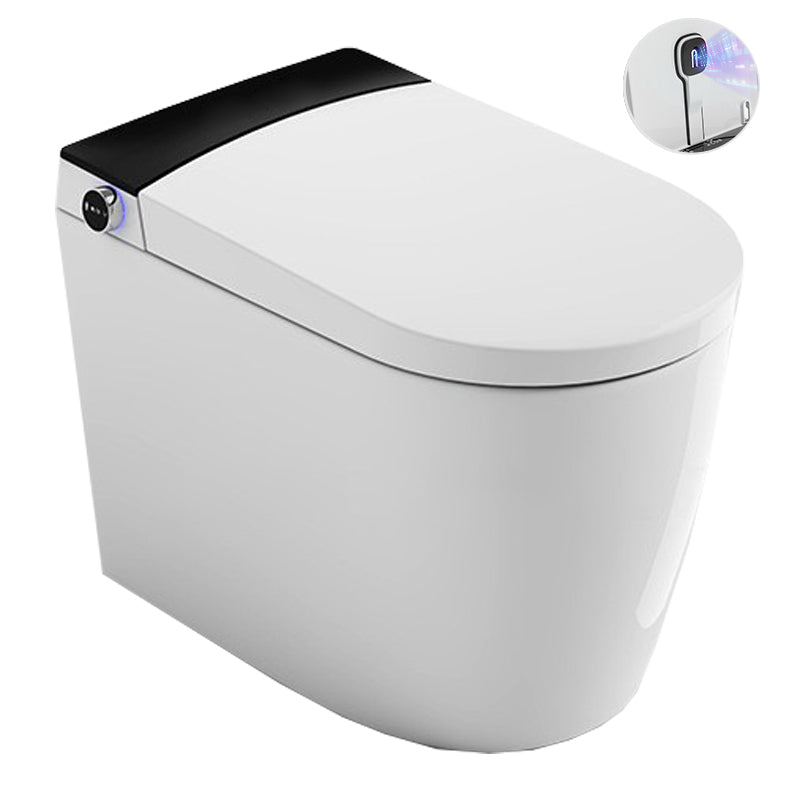 Modern 1-Piece Flush Toilet Floor Mounted Toilet Bowl for Washroom Black White Clearhalo 'Bathroom Remodel & Bathroom Fixtures' 'Home Improvement' 'home_improvement' 'home_improvement_toilets' 'Toilets & Bidets' 'Toilets' 6387056