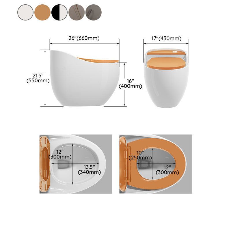 Concealed Tank Toilet Modern Siphon Jet One-Piece Toilet with Slow Close Seat Clearhalo 'Bathroom Remodel & Bathroom Fixtures' 'Home Improvement' 'home_improvement' 'home_improvement_toilets' 'Toilets & Bidets' 'Toilets' 6387086