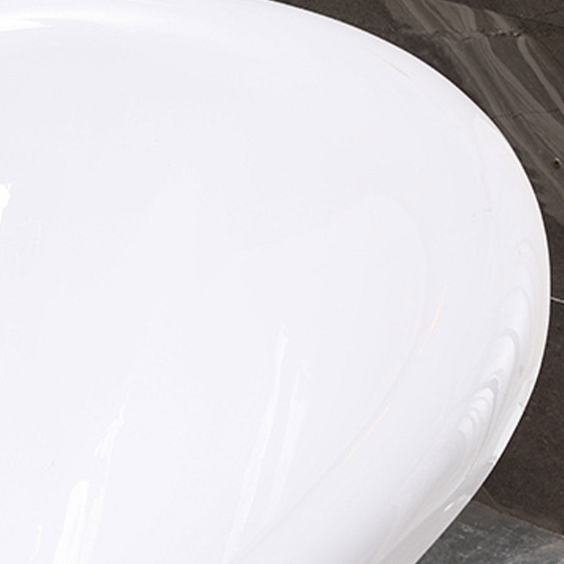 Modern Acrylic Bathtub Back to Wall with Golden Feet and Drain Bath Tub for Bathroom Clearhalo 'Bathroom Remodel & Bathroom Fixtures' 'Bathtubs' 'Home Improvement' 'home_improvement' 'home_improvement_bathtubs' 'Showers & Bathtubs' 6387143