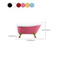 Modern Acrylic Bathtub Back to Wall with Golden Feet and Drain Bath Tub for Bathroom Clearhalo 'Bathroom Remodel & Bathroom Fixtures' 'Bathtubs' 'Home Improvement' 'home_improvement' 'home_improvement_bathtubs' 'Showers & Bathtubs' 6387151