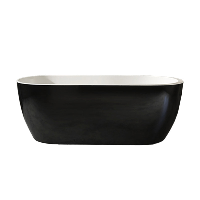 Modern Acrylic Oval Bathtub Freestanding Soaking Bathtub with Drain Bath Tub Clearhalo 'Bathroom Remodel & Bathroom Fixtures' 'Bathtubs' 'Home Improvement' 'home_improvement' 'home_improvement_bathtubs' 'Showers & Bathtubs' 6387440