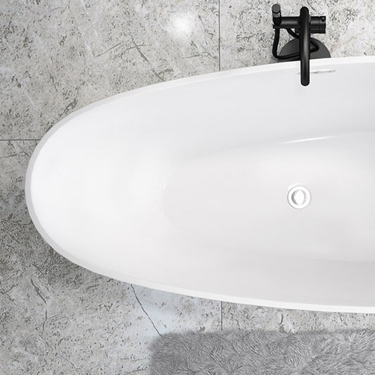 Modern Acrylic Bathtub Freestanding Soaking Bathtub with Drain Bath Tub Clearhalo 'Bathroom Remodel & Bathroom Fixtures' 'Bathtubs' 'Home Improvement' 'home_improvement' 'home_improvement_bathtubs' 'Showers & Bathtubs' 6387469
