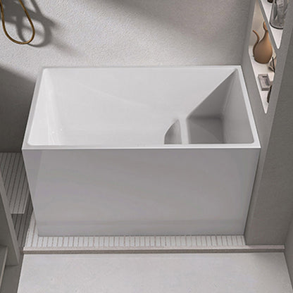 Modern Corner White Acrylic Bathtub Rectangle with Drain Bath Tub for Bathroom White With Seat Clearhalo 'Bathroom Remodel & Bathroom Fixtures' 'Bathtubs' 'Home Improvement' 'home_improvement' 'home_improvement_bathtubs' 'Showers & Bathtubs' 6387486