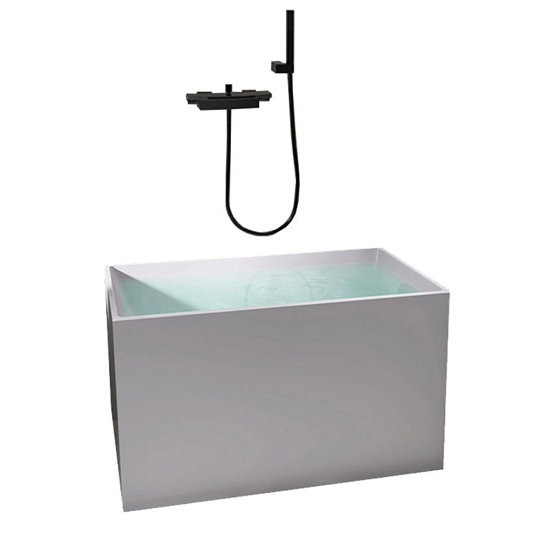 Modern Corner White Acrylic Bathtub Rectangle with Drain Bath Tub for Bathroom Black Without Seat Clearhalo 'Bathroom Remodel & Bathroom Fixtures' 'Bathtubs' 'Home Improvement' 'home_improvement' 'home_improvement_bathtubs' 'Showers & Bathtubs' 6387489