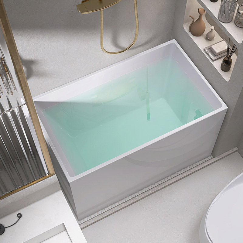 Modern Corner White Acrylic Bathtub Rectangle with Drain Bath Tub for Bathroom Clearhalo 'Bathroom Remodel & Bathroom Fixtures' 'Bathtubs' 'Home Improvement' 'home_improvement' 'home_improvement_bathtubs' 'Showers & Bathtubs' 6387491