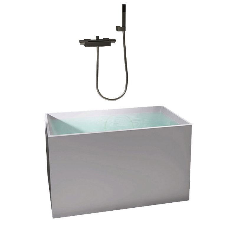 Modern Corner White Acrylic Bathtub Rectangle with Drain Bath Tub for Bathroom Grey Without Seat Clearhalo 'Bathroom Remodel & Bathroom Fixtures' 'Bathtubs' 'Home Improvement' 'home_improvement' 'home_improvement_bathtubs' 'Showers & Bathtubs' 6387492