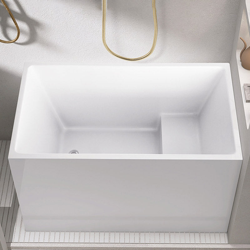 Modern Corner White Acrylic Bathtub Rectangle with Drain Bath Tub for Bathroom Clearhalo 'Bathroom Remodel & Bathroom Fixtures' 'Bathtubs' 'Home Improvement' 'home_improvement' 'home_improvement_bathtubs' 'Showers & Bathtubs' 6387501