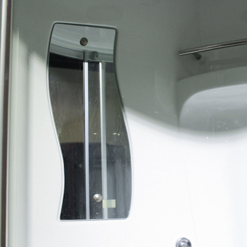 Round Framed Tub & Shower Kit Corner Double Sliding Tub & Shower Kit Clearhalo 'Bathroom Remodel & Bathroom Fixtures' 'Home Improvement' 'home_improvement' 'home_improvement_shower_stalls_enclosures' 'Shower Stalls & Enclosures' 'shower_stalls_enclosures' 'Showers & Bathtubs' 6387704
