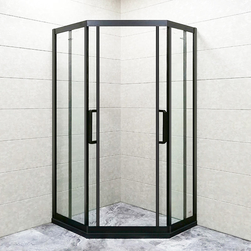 Corner Framed Shower Kit Neo-Angle Tempered Glass Shower Kit Clearhalo 'Bathroom Remodel & Bathroom Fixtures' 'Home Improvement' 'home_improvement' 'home_improvement_shower_stalls_enclosures' 'Shower Stalls & Enclosures' 'shower_stalls_enclosures' 'Showers & Bathtubs' 6387801